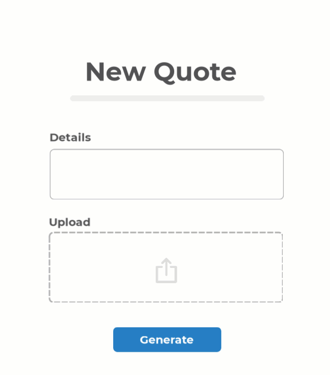 New Quote upload demo